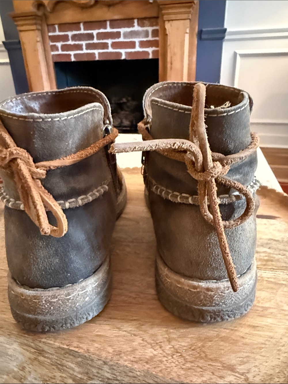 Born Boots Wm 9.5 Calyn Brown Suede Distressed Leather Ankle Casual Comfort - Picture 4 of 10